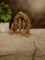 Handcrafted Brass Fine Art Ram Darbar With Thiruvachi | Divine Temple Idol for Home Mandir & Spiritual Blessings