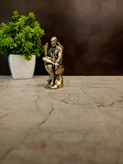 Brass Fine Art Sai Baba Idol | Miniature Shirdi Sai Statue for Pooja, Vastu & Car Dashboard