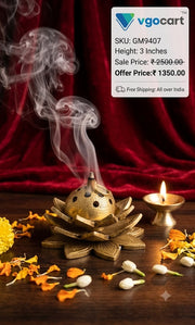 Premium Brass Agarbatti Stand | Traditional Ash-Catcher Incense Holder for Pooja Mandir & Vastu Aura