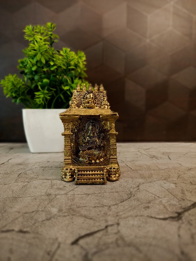 Premium Fine Art Brass Temple | Majestic Pooja Mandir for Vastu & Heritage Home Decor