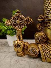 Exclusive Brass Perumal Relief Wall Mount | Traditional Venkateshwara Swamy Bust for Doorway & Vastu Decor