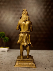 Premium Brass Lord Shiva Idol | Antique Meditating Mahadev Statue for Vastu & Sacred Mandir Decor (India)