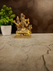 Brass Sivan Family Idol | Divine Shiva Parivar Statue for Pooja & Domestic Harmony