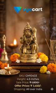 Buy Premium Antique Brass Sitting Hanuman Idol For Vastu Protection And Sacred Home Devotion Decor
