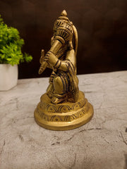 Buy Premium Antique Brass Sitting Hanuman Idol For Vastu Protection And Sacred Home Devotion Decor