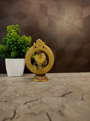 Premium Brass Small Ayyappan Idol | Compact Dharma Sastha Statue for Vastu & Daily Devotion
