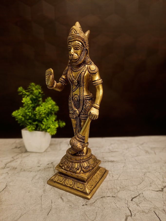 Buy Premium Antique Brass Panchamukhi Hanuman Idol For Vastu Supreme Protection And Sacred Home Decor