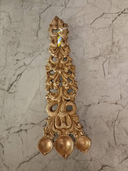 Premium Brass Deity Face Aarthi with Naga Handle | Antique Ritual Diya for Sacred Mandir Decor (India)