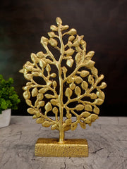 Premium Antique Brass Kalpavriksha Tree With Diya For Vastu Wealth And Wish Fulfillment