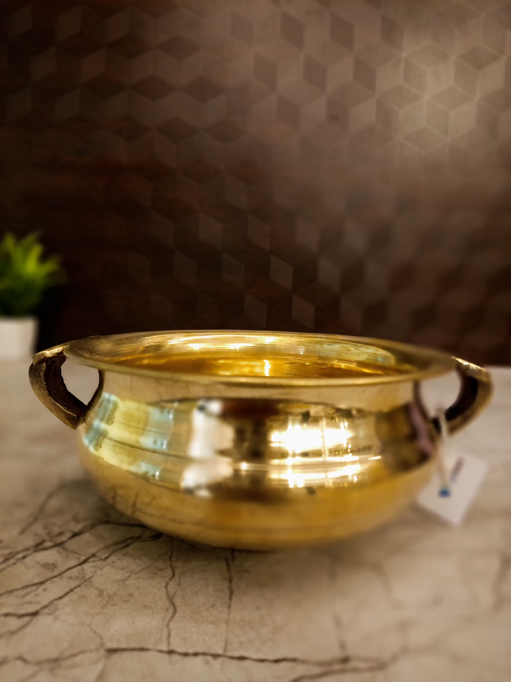 Authentic Handled Brass Small Uruli | Traditional Kerala Vastu Water Bowl for Pooja & Luxury Entryway Decor