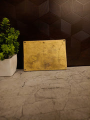 Handcrafted Brass Welcome Tamil Vanakkam Plate | Traditional Indian Wall Hanging & Doorway Decor