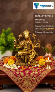 Handcrafted Brass Varahi Amman Statue | Premium Hindu Goddess Idol for Home Temple & Vastu
