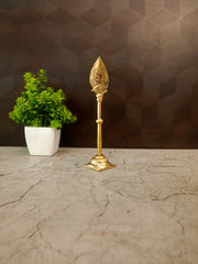 Small Premium Brass Stone-Studded Vel | Divine Lord Murugan Spear for Pooja & Vastu Protection