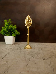 Small Premium Brass Stone-Studded Vel | Divine Lord Murugan Spear for Pooja & Vastu Protection