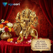 Brass Durga Amman Idol – 7 Inch | Traditional Goddess Durga Statue for Pooja Room & Home Décor