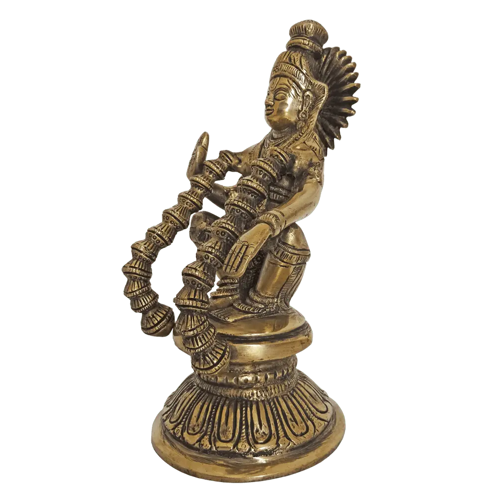Lord Ayyappan Brass Statue Hindu God Idol Pooja Items Gift Buy Online India 0451 2