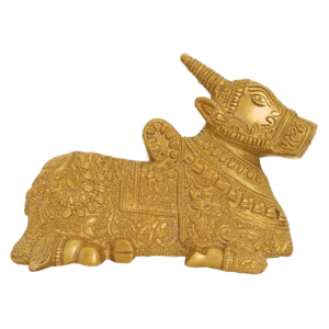 Pure Golden Designed Nandhi Brass Statue Pooja Items Hindu god Idols Home Decor Gift Buy Online Coimbatore 0207