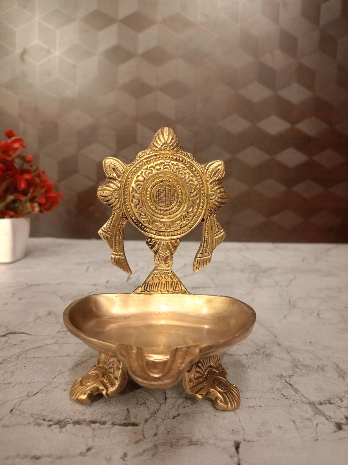 brass chakkaram diya pooja gift vgocart coimbatore india scaled