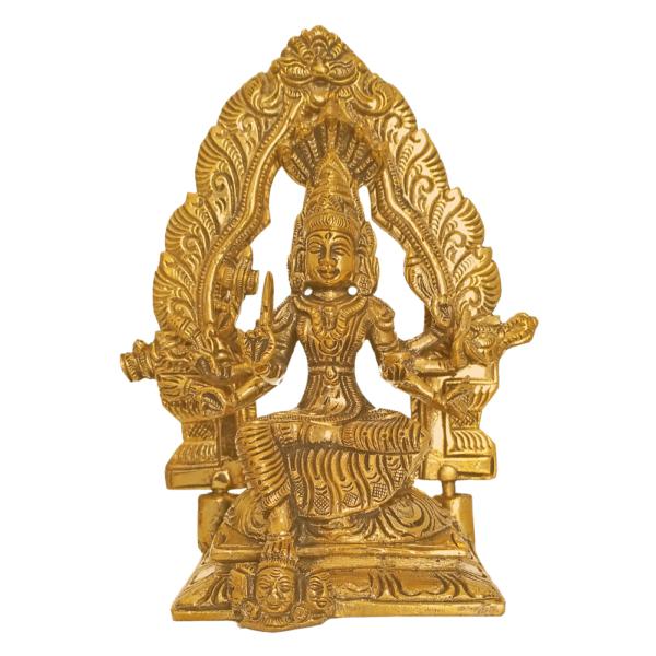 Goddess Mariamman Brass Statue With Arch 7' - VgoCart.Com - Brass Decors