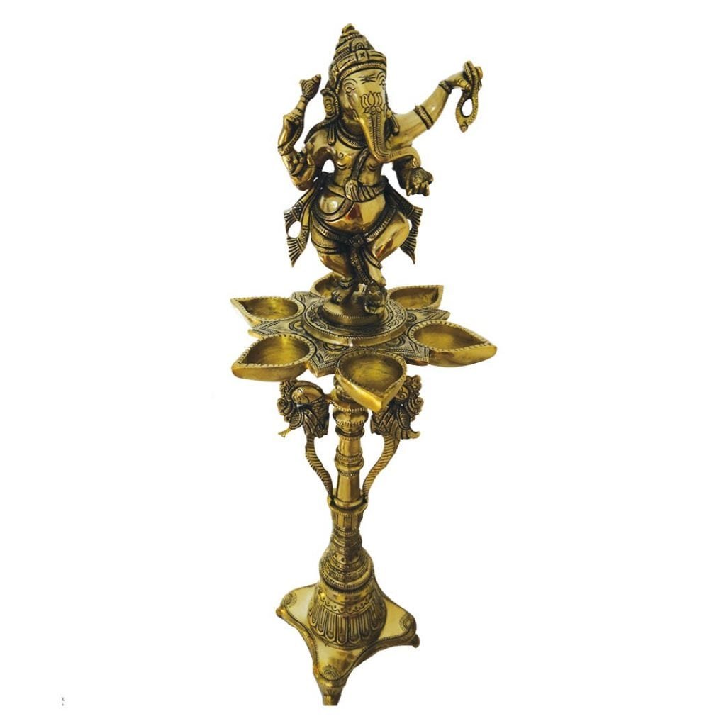 Brass Ganesha Kuthu Vilakku Pooja Idols Home Decor Gifts Coimbatore India Buy Online 0772 2