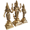 Brass Murugan Statue with Valli And Deivanai 9