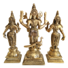 Brass Murugan Statue with Valli And Deivanai 9