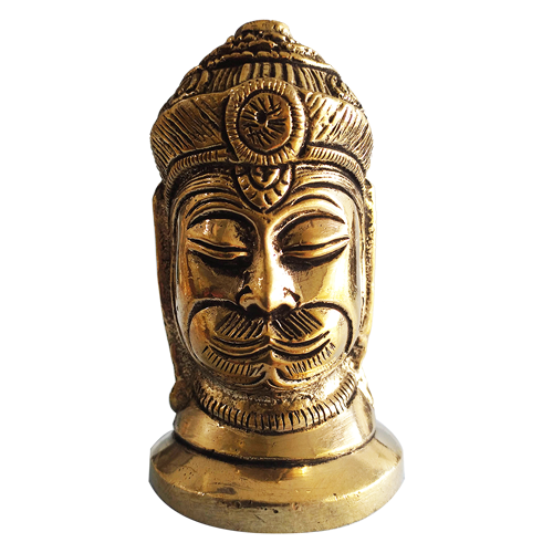 Lord Hanuman Murti Face Brass Sculpture 3.5"