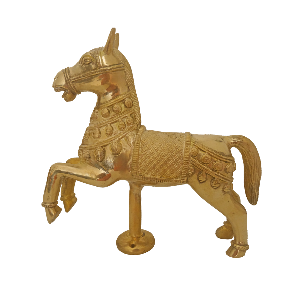 Pure Brass Horse Statue Showpiece 10"