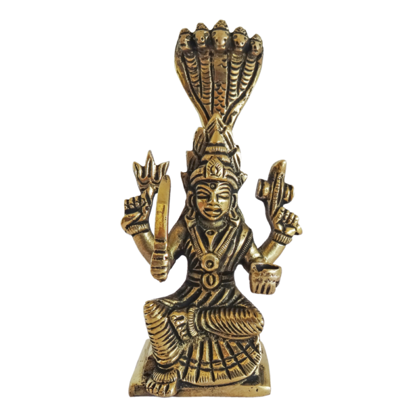 Hindu Goddess Religious Durgai Amman Brass Statue 4"