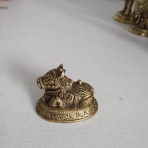 Small Nandhi Brass Statue Inches 1.8