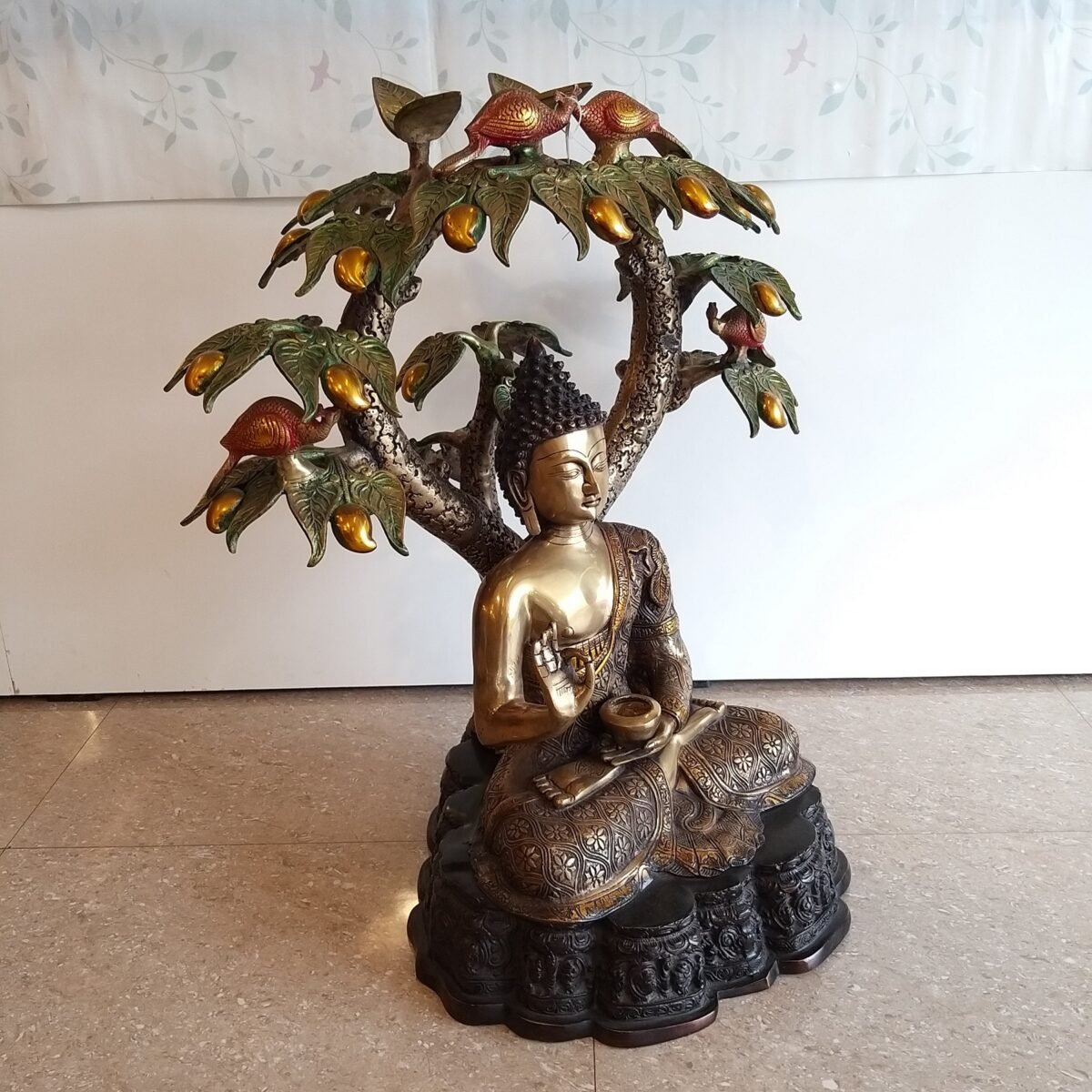 brass tree buddha idol big home decor pooja items gift buy online india 2