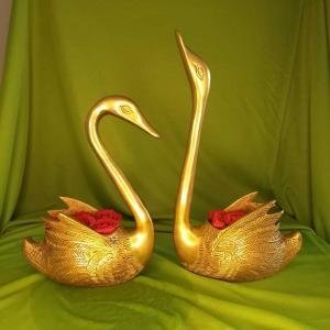 Brass Swan Show Piece