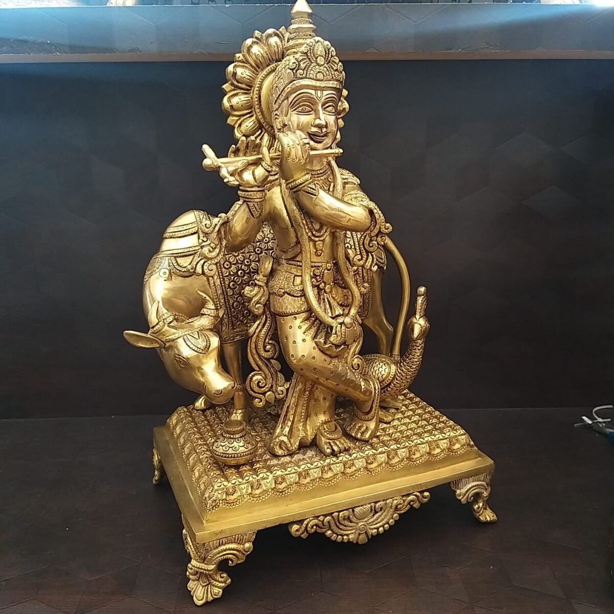 brass krishna idol home decor pooja items gift buuy online coimbatore 1830