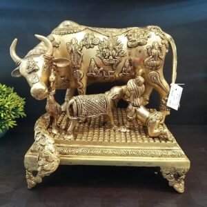 brass kamadhenu with all god idols krishna peacock home decor pooja items vastu gift buy online india 6033