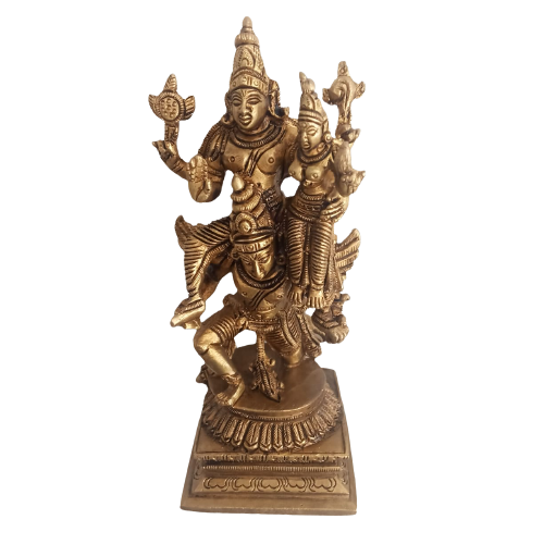 Brass Lord Vishnu Lakshmi Sitting On Karuda Idol Statue Hindu God India Coimbatore Buy Online 1960