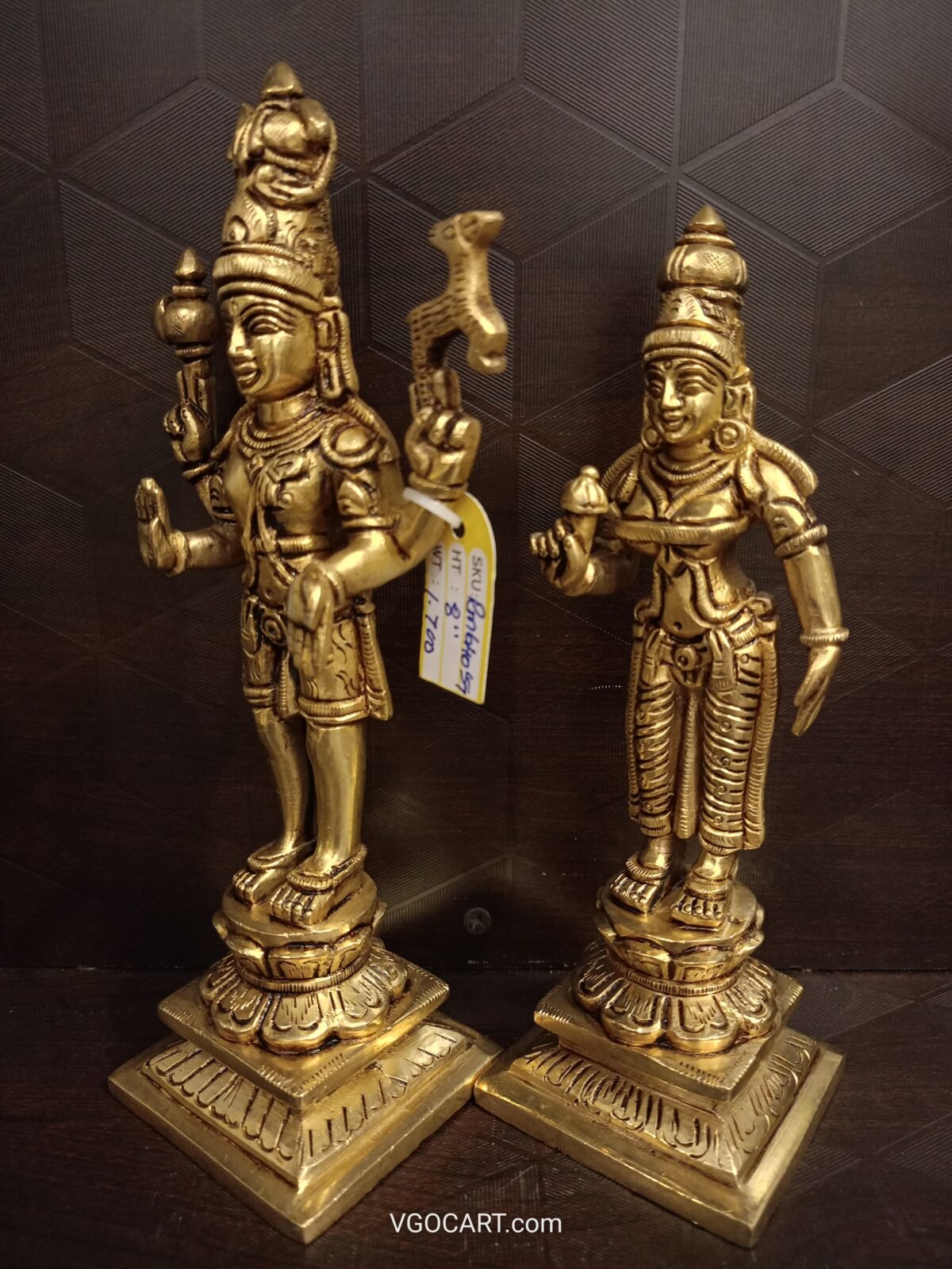 brass shiva parvathi idol pooja gift vgocart coimbatore india1 scaled
