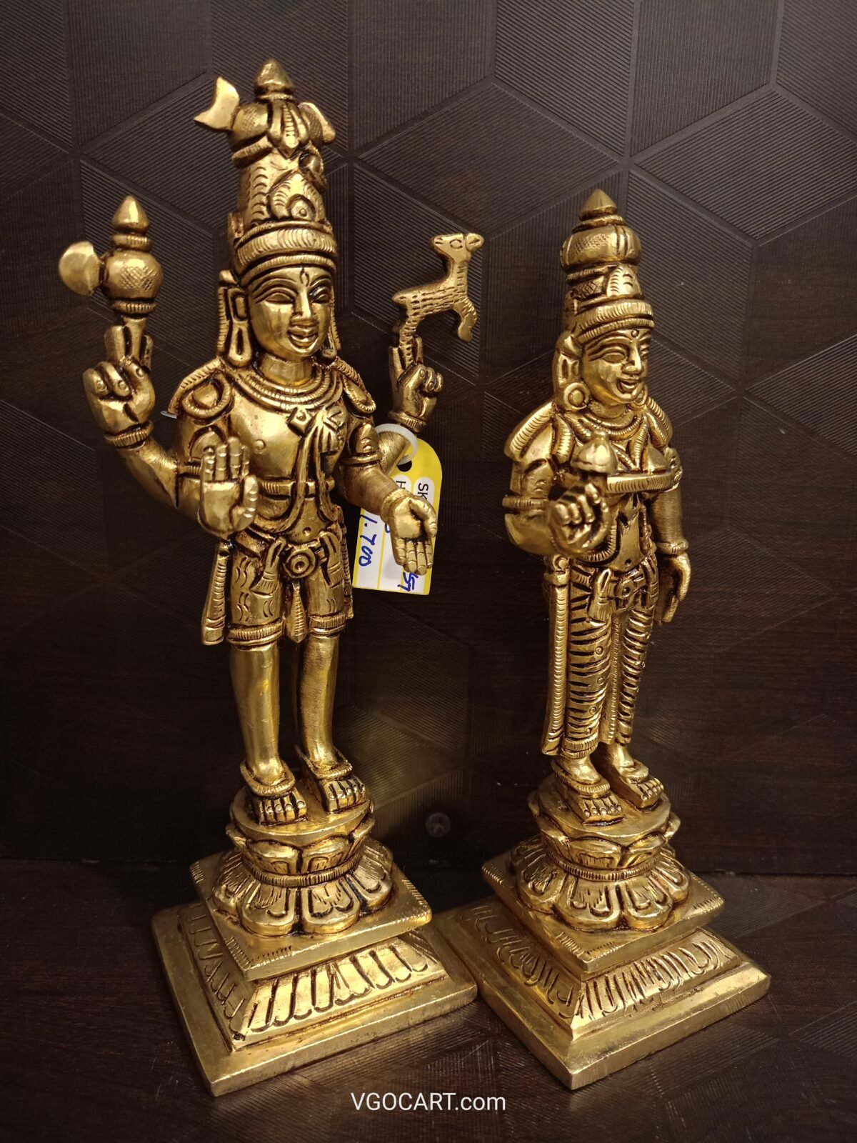 brass shiva parvathi idol pooja gift vgocart coimbatore india2 scaled