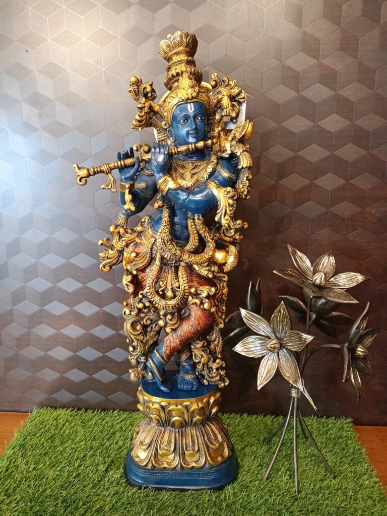 Krishna Idol for Temple and Home Altar 14/black Gopal Statue With  Flute/iskcon Harekrishna Gift/handmade Décor for Office/hindu God Deity -  Etsy