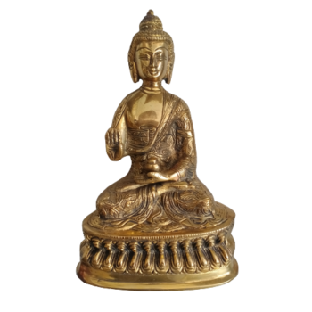 Brass Vitarka Mudra Buddha Statue