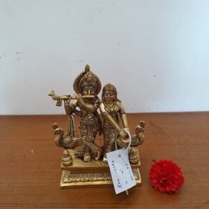 brass radha krishna idol with pot home decor pooja items hindu god statues gift