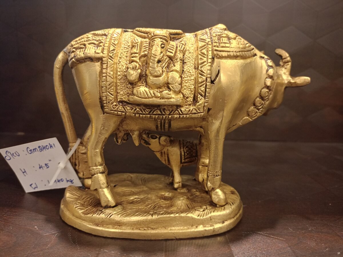 kamadhenu cow brass idol 2 scaled