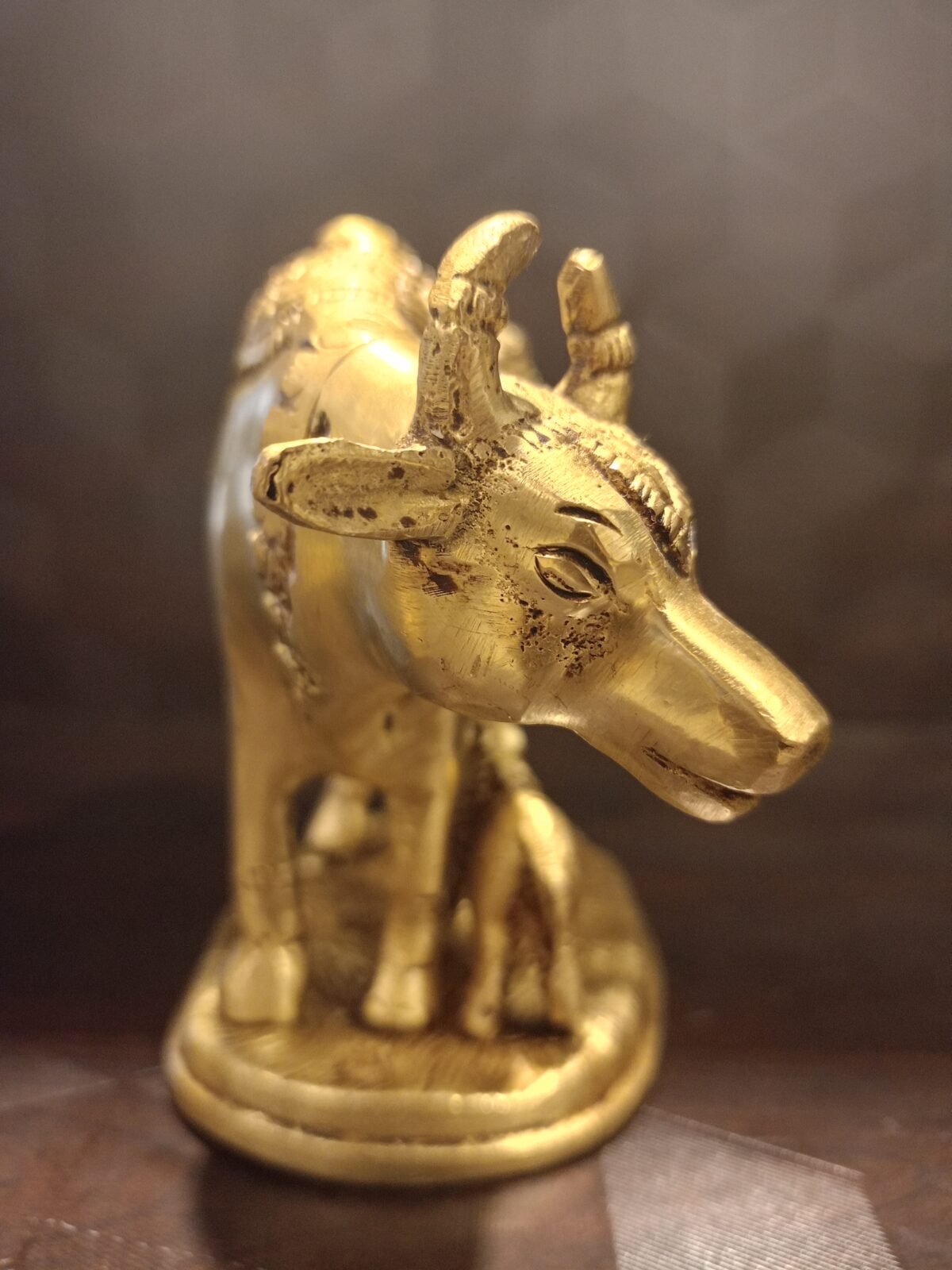 kamadhenu cow brass idol 3 scaled