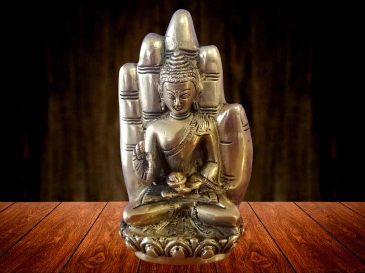 brass buddha statue online antique home decor idols gifts india 1