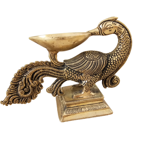 brass peacock diya home decors buy online india gifts 2320 2