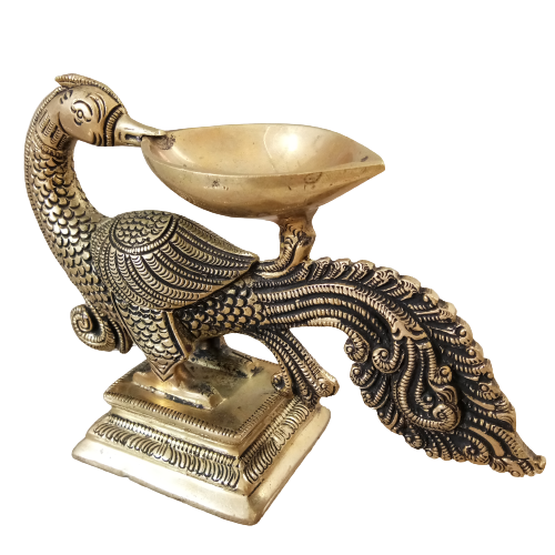 brass peacock diya home decors buy online india gifts 2320 3
