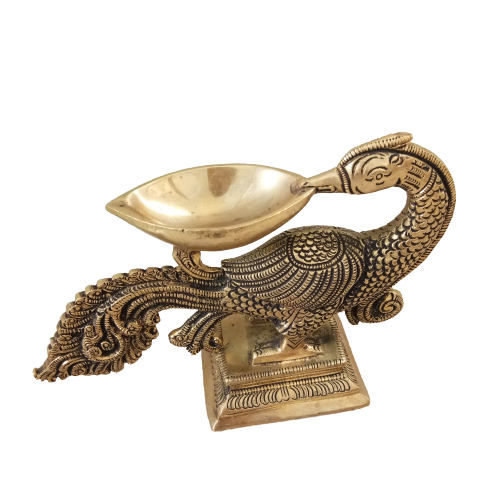 brass peacock diya home decors buy online india gifts 2320