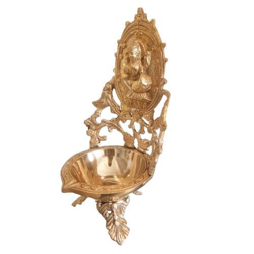 brass Lakshmi Designer Diya home decors pooja gifts copper god idols India 2396 4