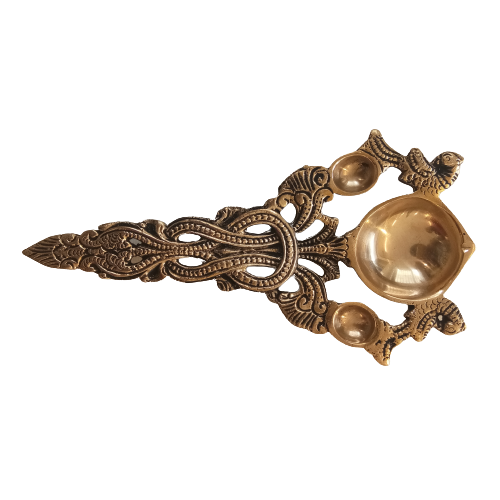 gift-brass-aarthi-holder-spoon-designer-temple-pooja-copper-parrot-buy-online