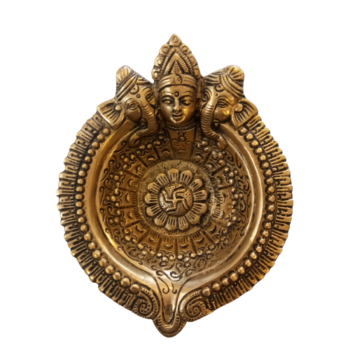 Brass Ganesha Lakshmi Diya