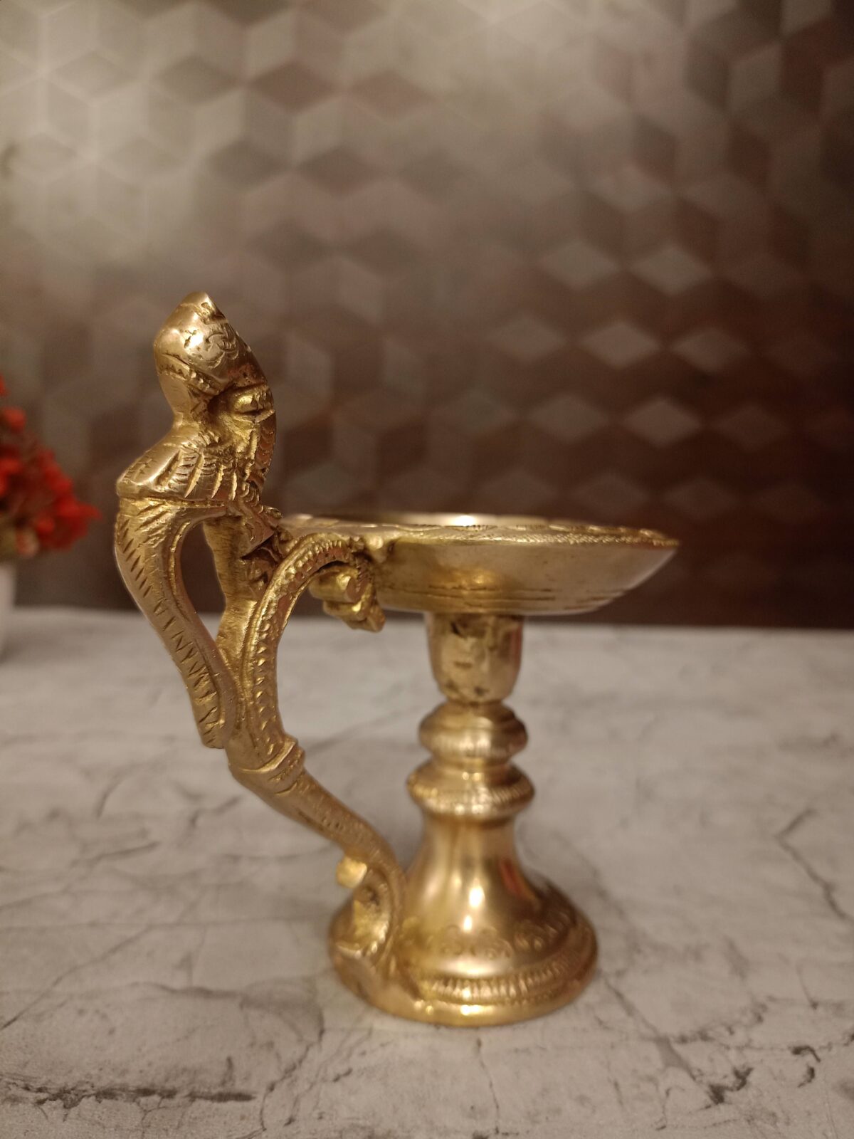 brass single face parrot handle diya pooja gift vgocart coimbatore india3 scaled